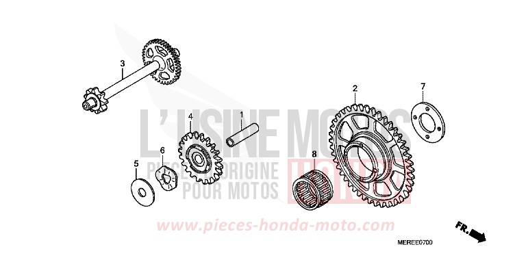 EMBRAYAGE DE DEMARRAGE von CBF600N ABS QUASAR SILVER METALLIC (NHA48) von 2009